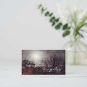 Carte De Visite Architecte de clair de lune d'aquarelle (Debout devant)