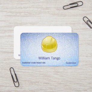 Carte De Visite Architecte de construction de casque antichoc sur