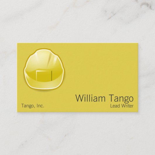 Carte De Visite Architecte de construction de casque de chantier (Devant)