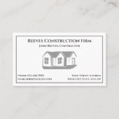 Carte de visite architecte de Contrat de construct (Devant)