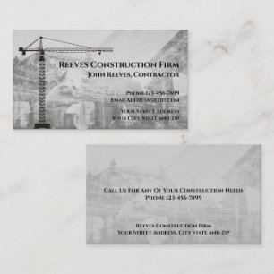 Carte de visite architecte de Contrat de construct