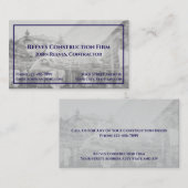 Carte de visite architecte de Contrat de construct (Devant / Derrière)