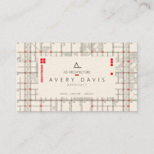 Carte De Visite Architecte de système de grille modulaire
