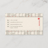 Carte De Visite Architecte de système de grille modulaire (Dos)