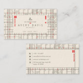 Carte De Visite Architecte de système de grille modulaire (Devant / Derrière)