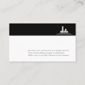 Carte De Visite Architecte | Designs d'architecture noir blanc (Dos)