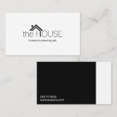 Carte De Visite Architecte d'intérieur concepteur de constructeur (Devant / Derrière)