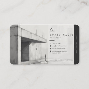 Carte De Visite Architecte en béton brutaliste moderne