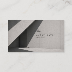 Carte De Visite Architecte en béton brutaliste moderne