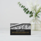 Carte De Visite Architecte Entrepreneur Constructeur Construction (Debout devant)