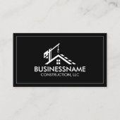 Carte De Visite Architecte Entrepreneur de Construction Minimalist (Dos)