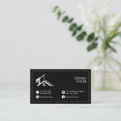 Carte De Visite Architecte Entrepreneur de Construction Minimalist (Debout devant)