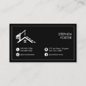 Carte De Visite Architecte Entrepreneur de Construction Minimalist (Devant)