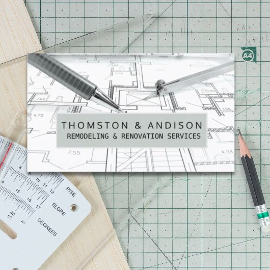 Carte De Visite Architecte entrepreneur de construction moderne