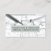 Carte De Visite Architecte entrepreneur de construction moderne (Devant)