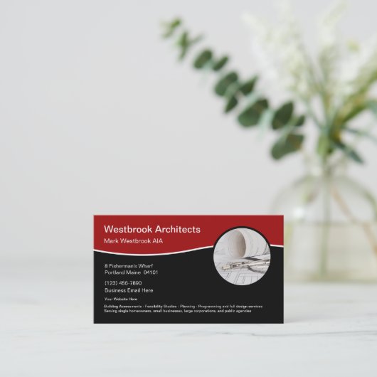 Carte De Visite Architecte Et Architecture Professionnels (Debout devant)