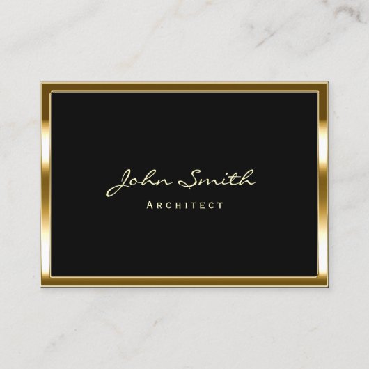 Carte De Visite Architecte Gold Frame Professional (Devant)