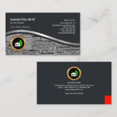 Carte De Visite Architecte gris de constructeur de brique de (Devant / Derrière)