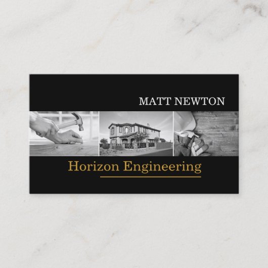 Carte De Visite Architecte Ingénierie EntrepreneurConstruction (Devant)