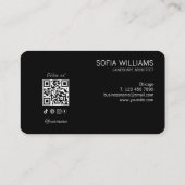 Carte De Visite Architecte Instagram Suivez-Nous Noir Et Blanc (Dos)