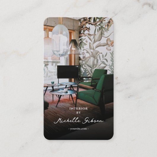 Carte De Visite Architecte Intérieur Designer Consultant Moderne T (Devant)