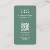 Carte De Visite Architecte Intérieur Designer Consultant Moderne T (Dos)