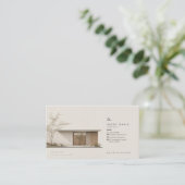Carte De Visite Architecte Japandi Moderne (Debout devant)