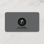 Carte De Visite Architecte minimaliste. Design gris personnalisé | (Devant)