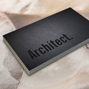 Carte De Visite Architecte minimaliste Gras Texte Élégant Noir