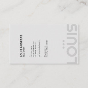 Carte De Visite Architecte minimaliste Moderne Contractant Designe