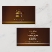 Carte De Visite Architecte | moderne (Devant / Derrière)