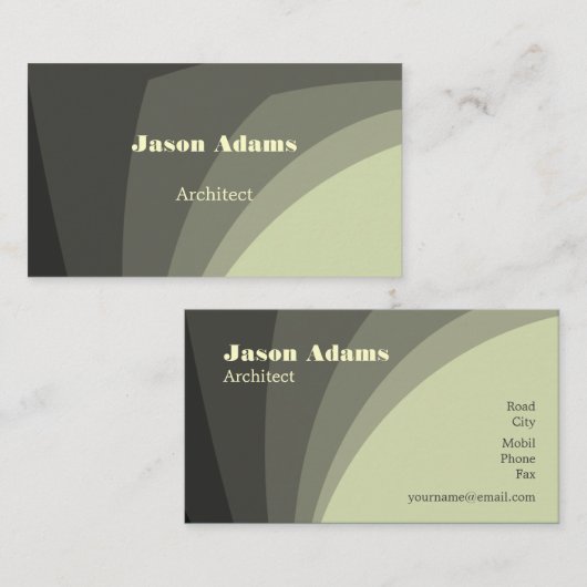 Carte De Visite Architecte | moderne (Devant / Derrière)