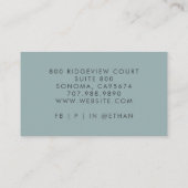 Carte De Visite Architecte Moderne Grunge Gris Bleu Texture (Dos)