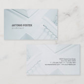 Carte De Visite Architecte moderne noir et blanc Concepteur d'inté (Devant / Derrière)