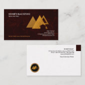 Carte De Visite Architecte moderne professionnel grunge rouge (Devant / Derrière)