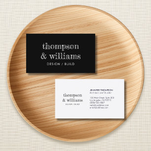 Carte De Visite Architecte Noir Uni Professionnel