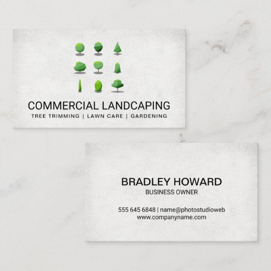 Carte De Visite Architecte paysager | Formes d'arborescence (Devant / Derrière)