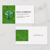 Carte De Visite Architecte paysager | Herbe | Icône Arbre (Devant / Derrière)