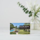 Carte De Visite Architecte paysager | Jardin pelouse (Debout devant)