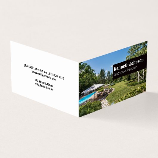 Carte De Visite Architecte paysager | Jardin pelouse (Extérieur)