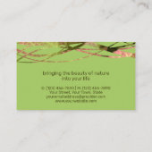 Carte De Visite Architecte paysager original Green Nature Design (Dos)
