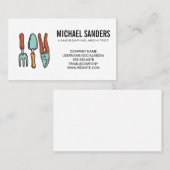 Carte De Visite Architecte paysager | Outils de jardinage (Devant / Derrière)