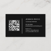 Carte De Visite Architecte paysagiste professionnel QR code noir e (Dos)