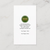 Carte De Visite Architecte paysagiste vert fumeux simple de (Dos)