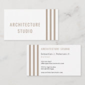 Carte De Visite Architecte professionnel élégant designer moderne (Devant / Derrière)