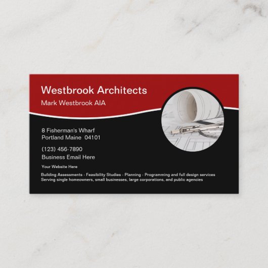 Carte De Visite Architecte professionnel et architecture (Devant)