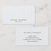 Carte De Visite Architecte professionnel Motif de papier graphique (Devant / Derrière)
