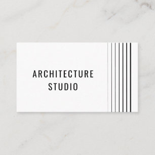Carte De Visite Architecte professionnel noir blanc designer moder