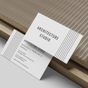 Carte De Visite Architecte professionnel noir blanc designer moder
