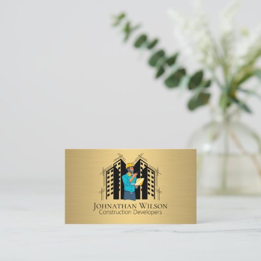 Carte De Visite Architecte | Propriété commerciale (Debout devant)